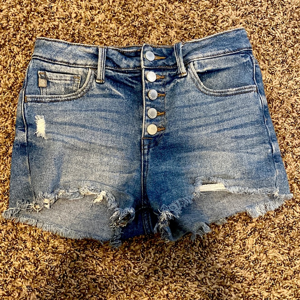 Just USA Distressed High Waisted Denim Shorts
